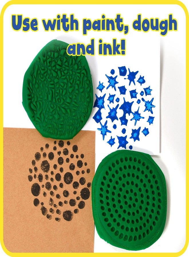 READY 2 LEARN Paint and Clay Palm Printers - Set of 4 - Arts and Crafts Rubber Stampers for Kids - DIY Patterns and Effects - Image 3